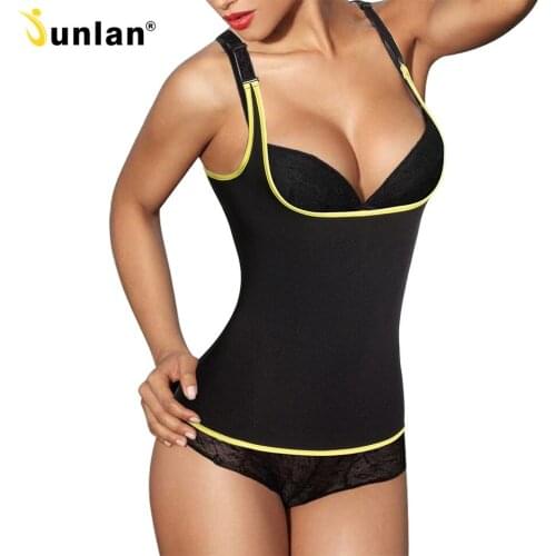 Junlan Shapewear for Women Slimming Waist Trainer Body Shaper Tummy Control Sweat Vest Plus Size Reducing Corset for Weight Loss