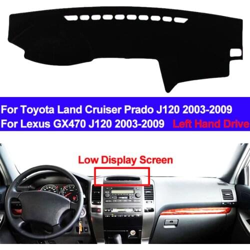 TAIJS Car Dashboard Cover For Toyota Land Cruiser Prado J120 2003 - 2009 Lexus GX470 J120 2003 - 2009 Carpet Dashmat Anti-UV