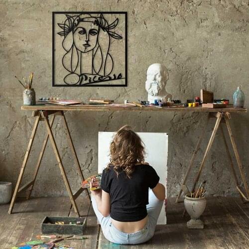 PİCASSO METAL WALL TABLE DESIGN ELEGANT MODERN WOMEN DECOR DECORATION LUXURY GOOD QUALITY PAINTER