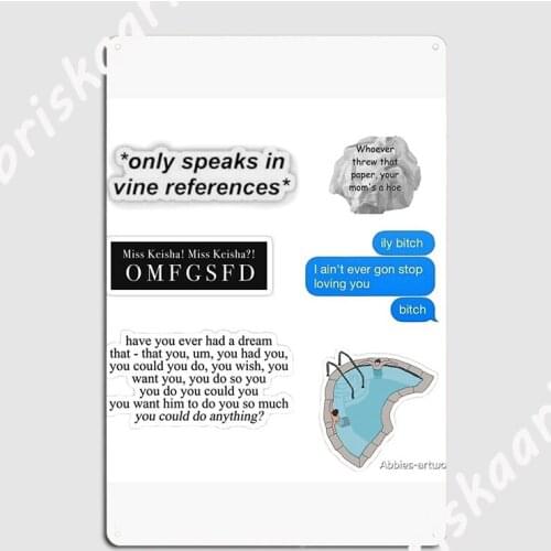 Vine Sticker Bundle Metal Plaque Poster Cinema Living Room Customize Painting Décor Cinema Tin sign Poster