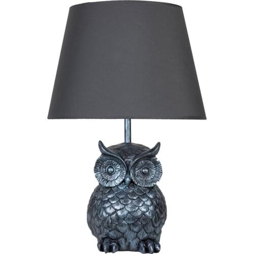 Qdec New Season Trend Gift Accessories Bedroom Office Home For Living Room Animal Figure Modern Designed Owl Lampshade Turquoise Gray