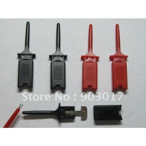 Flat 2 colors Small Test Clip Component Repair Tool (Red Black) 60 pcs per Lot
