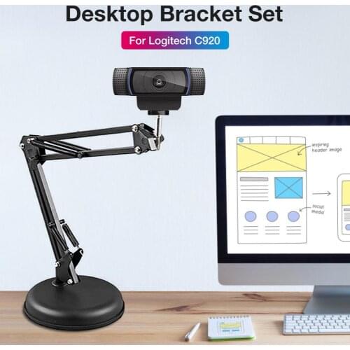 Extendable Camera Holder Clamp Mount With Adjustable Gooseneck Bracket Table Mounting Clamp For Logitech C920 Camera Accessory