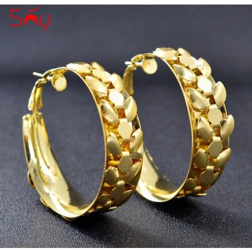 Sunny Jewelry Classic Jewelry Findings Big Hoop Earrings For Women Round Earrings For Party Engagement Gift Hot Selling Jewelry