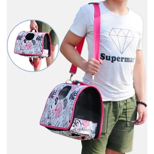 Outdoor Travel Packets Pet Backpack Messenger Carrier Bags Cat Dog Carrier Breathable Pet Handbag Handle Bag