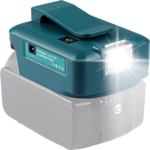 ADP05 USB Battery Power Source Charging Adapter for ADP05 Makita 14.4V&18V Battery, with 2USB Ports,1 Flashlight