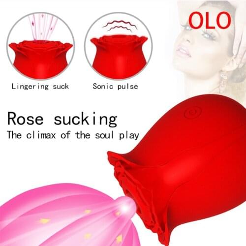Rose Shape Vaginal Sucking Vibrators Erotic Nipple Sucker Oral Sucker Clitoris Stimulation Powerful Vibrators Sex Toys for Women