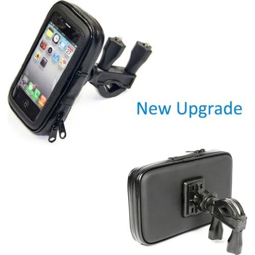Upgrade Bicycle Phone Holder Waterproof Case Motorcycle handlebar Stand Bike Phone Bag Support For Samsung Xiaomi Smartphone