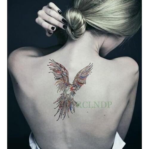 Waterproof Temporary Tattoo Sticker Colorful Eagle Fake Tatto Flash Tatoo Back Leg Arm belly big size for Women girl Men