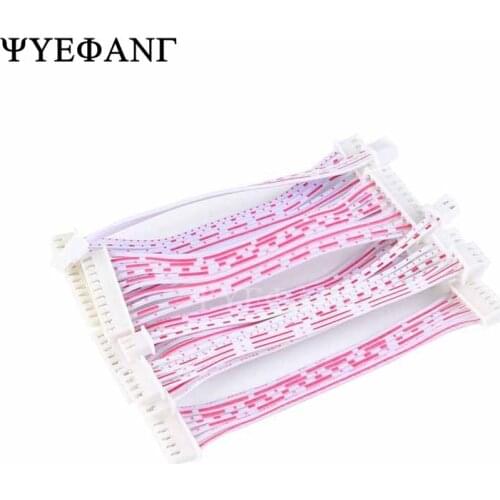 10pcs/lot 10cm XH red white ribbon cable dual head same direction XH2.54 2P 3P 4P 5P 6P 7P 8P 9P 10P connector