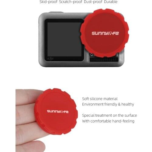 2 PCS Camera Lens Cover Soft Silicone Anti-drop And Scratch-resistant Lens Caps Suitable For DJI OSMO ACTION Camera Accessories