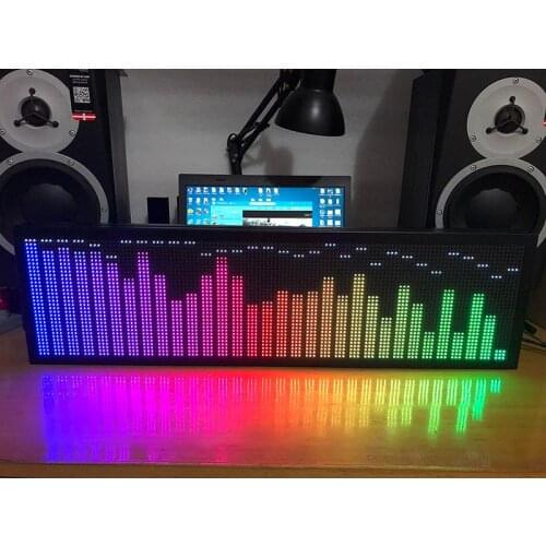 2021 new P5 P2.5 professional full color RGB voice control remote control music spectrum display KTV rhythm light 160 mode