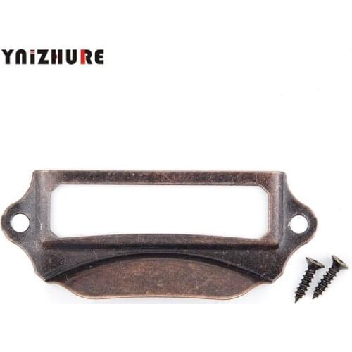 70*30mm 10Pcs Vintage Kitchen Drawer Cabinet Door Handle Furniture Knobs Cupboard Shell Label Pull Handles,Card Holder