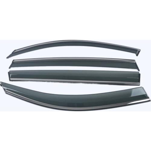 Car Styling 4 Pieces Rain Guards Side Window Visor Cover Trim For Skoda Kodiaq RS GT Scout Sportline 2017-2019