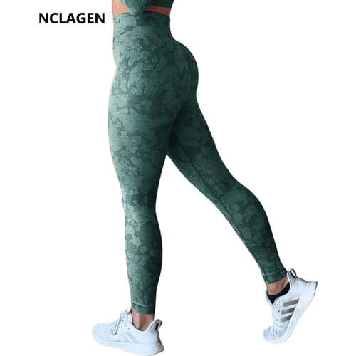 NCLAGEN Yoga Pants Women Camouflage High Waist Seamless Leggings Sport Fitness Squat Proof Elastic Athletic Active GYM Tights