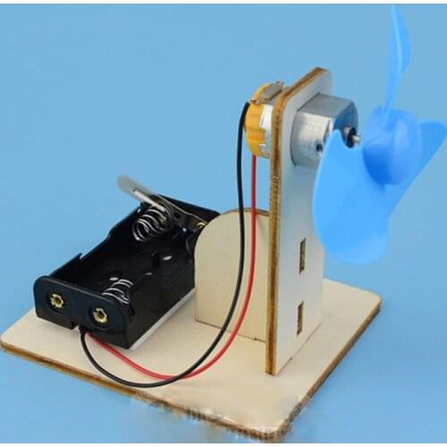 Childrens Physics Science DIY Homemade Electric Fan Experiment Model Technology Small Production Materials Kids Toys