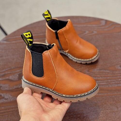 Childrens Martin Boots Girls British Boots Short Boots Plus Cotton Warm Boots Boys Boots Trend Boy Boots Girls Boots