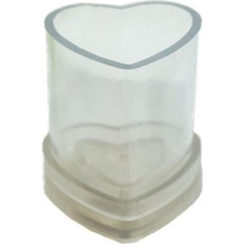 2 Pieces Heart Candle Molds for Candle Making Scented Candles Dried Flower Candles Transparent Plastic Candle Mould