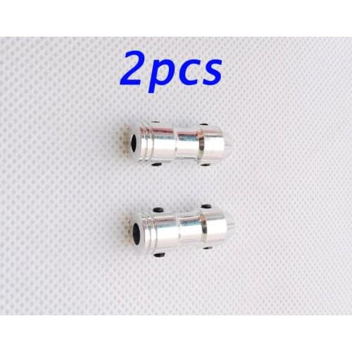 2pcs 4mm-2mm/5mm-2mm Flexible Soft Shaft Coupling Aluminum Coupler Fixing Adapter Fasten Connector Spare Parts for RC Boat MONO