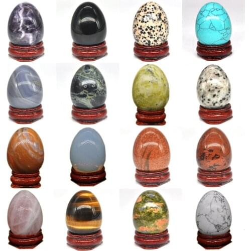 30x40mm Egg Shaped Stone Natural Healing Crystal Kegel Massage Accessory Minerale Gemstone Reiki Home Decoration Wholesale