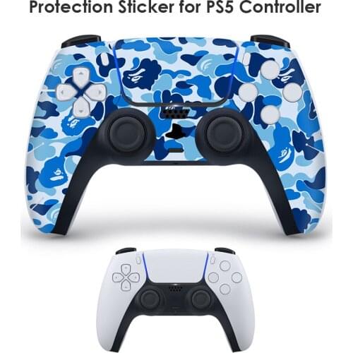 Camouflage Skin Sticker Lightweight Game Playing Elements for Gamepad Controller Waterproof Scratchproof Cover for PlayStation 5