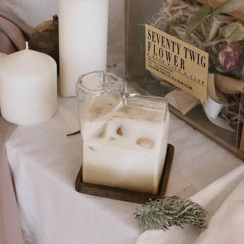 Ins Online Celebrity Coffee Sharing Pot High Temperature Milk Cup Colorless Juice Cup Breakfast Box Creative Drink Cup