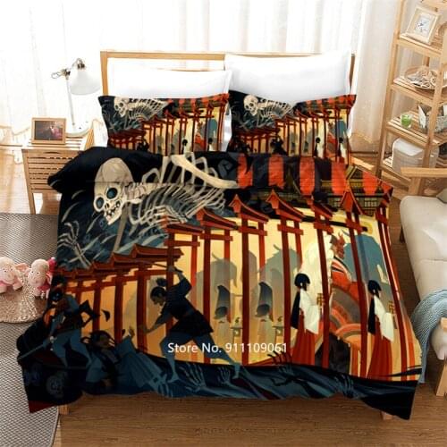 Japanese Anime Art Spring Snail Bedding 2-3 Piece Set Queen King Size Boy Down Quilt Cover Quilt Cover Home Decoration Textiles