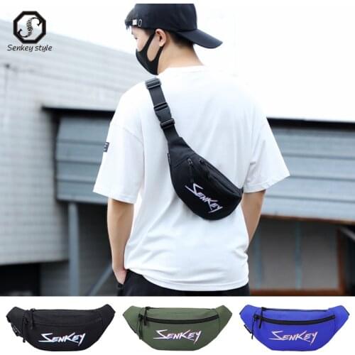 New Fashion Luminous men waist bag Waterproof Oxford chest bag travel Phone belt bag pouch Shoulder Bag outdoor crossbody bag