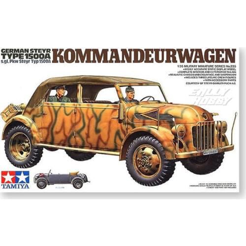 1/35 German Steyr 1500A Commander Car Tamiya Assembly Model The Second World War Collection Plastic Building Painting Model Toys