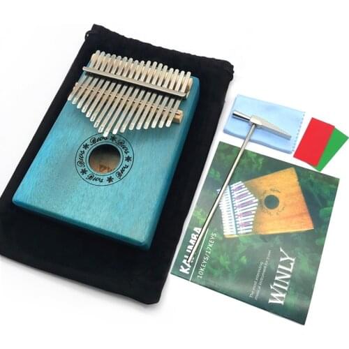 The New Kalimba 17-key thumb piano mahogany veneer integrated kalimba musical instrument children beginner portable finger piano