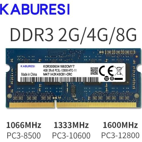 Kabures Brand New Sealed DDR3 2GB 4GB 1066mhz 1333 1600 PC3-12800/8500/10600 Laptop RAM Memory /Lifetime warranty Free Shipping