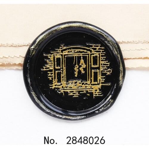 Window sill and wind chimes wax stamp,Party Wax Seal Stamp Kit invitation seals,gift envelop packing seal,Seal Stamp,Wind stamp