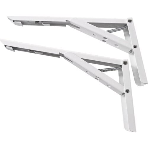 90 Degree Spring Loaded Folding Support Shelf Bracket 8" 10" 12" 14" Length Pack of 2