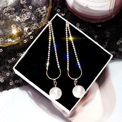Earrings Jewelry Korean Version Super Flash Long Joker Simple Retro Personality Fashion Earrings Jewelry