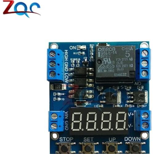 DC 6-30V Trigger Delay Cycle Timer 1-Channel Relay Module Circuit Switch 12V 24V board
