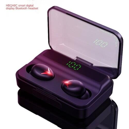 TWS Bluetooth headset A8C stereo band smart number display charging compartment waterproof wireless headset