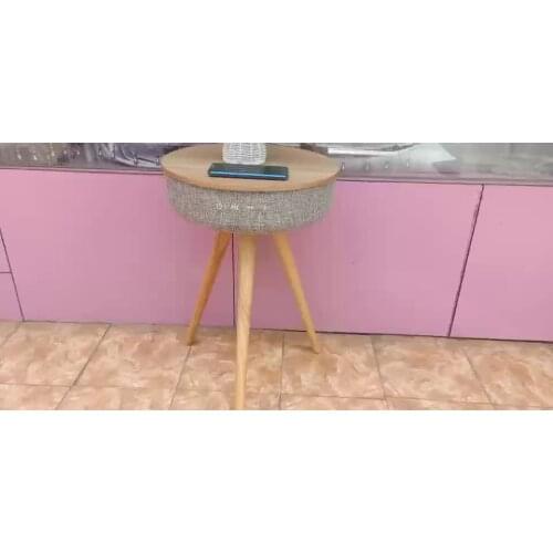 Home Smart Table Speaker HD Surround 360 Sound 6600mAh Wireless Charger USB AUX Coffee Table Speaker with Bluetooth Speaker