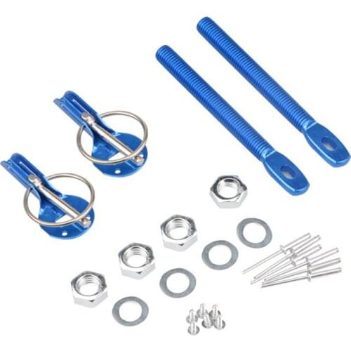 Universal Cars Accessaries Aluminum Alloy Mount Hood Pin Bonnet Lock Kit Car Styling Turning Lock Kit Down Hood Lock Latch Pins