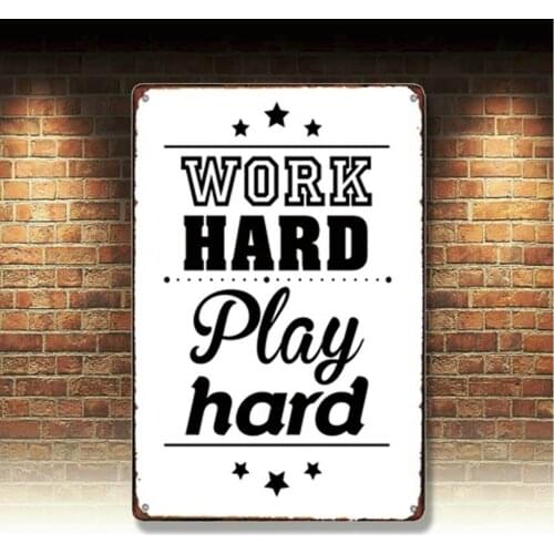 Vintage Metal Tin Signs Love Letters Retro Plate Pub Bar Art Decor Wall Poster