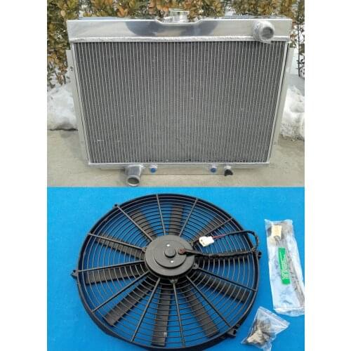 High Performance Low Price Aluminum Radiator & Fan For Ford Mustang / Mercury Cougar/XR7/Torino 1967-1970 1967 1968 1969 1970