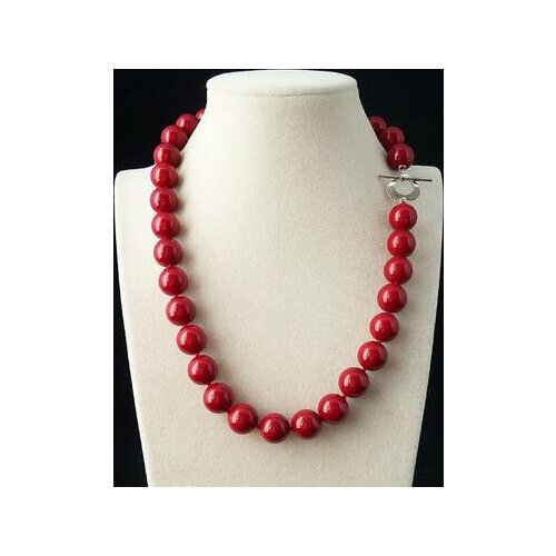 Women Gift word Love women Fashion Jewelry Rare Huge 14mm Genuine South Sea Apple Green Shell Pearl Necklace Heart Clasp 18