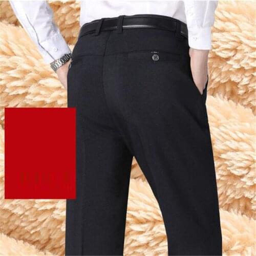 Winter Fashion Warm Pants Loose Fit Elastic Waist Causal Male Thicken Duck Down Trousers Oversized