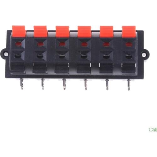 1pc High Quality AC 50V 3A 12 Way 2 Row Push Release Connector Plate Stereo Speaker Terminal Strip Block
