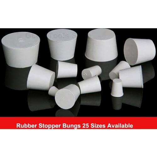 1pcs White Rubber Stopper Bungs Laboratory Flask Tapered Tube Conical Sealing End Plug Water Pipe Exhaust Valve Stuffy Sub