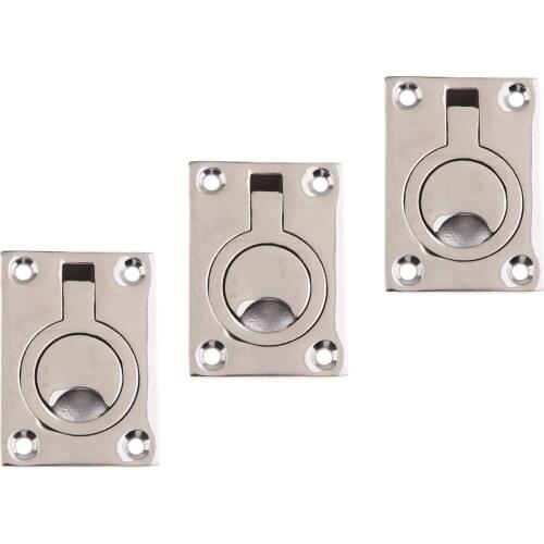 3 X 316 Stainless Steel Boat Marine Hatch Locker Flush Lift Handle Ring Pull