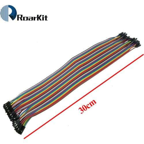 40pcs 30cm 1p-1p Female to Female line jumper wire Dupont cable for Arduino Breadboard