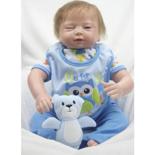 50cm 20" Lifelike Reborn Vinyl Newborn Handmade Silicone Realistic Bebe Doll Fashion Palymates Toys New Year Christmas Gifts