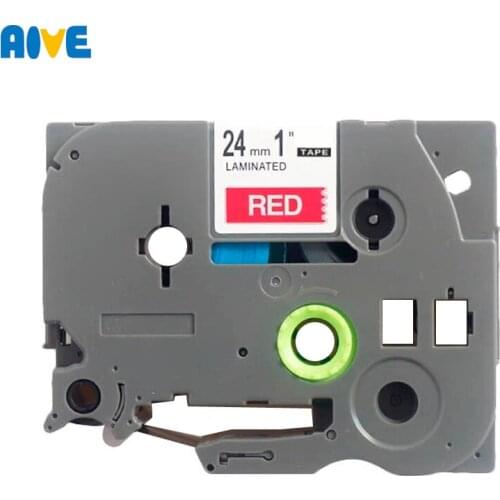 Aive laminated TZe-251 Label Tape Compatible Brother P-touch 24mm Printers PT-E500W PT-E100B PTH100 PTD210 tze451 TZe651 White
