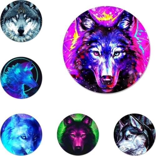 Anime Galaxy Wolf Badge Brooch Pin Accessories For Clothes Backpack Decoration gift