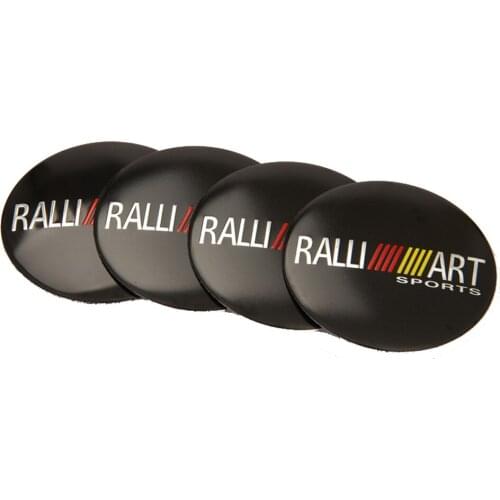 Car Accessories Wheel Center Hub Caps Ralliart Sticker For Mitsubishi Outlander ASX Lancer 9 10 Pajero L200 Colt Carisma Galant